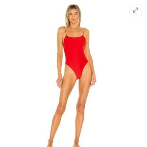 JADE SWIM Trophy One Piece Bikini - Size Small, Color Lava